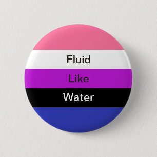 Genderfluid för vätskenågot liknandevatten prid knapp