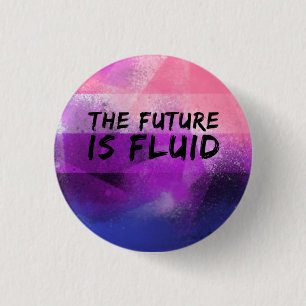 Genderfluid Framtiden är fluid Knapp