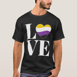 Genderfluid "Kärlek" Agender Gift för icke-binärt T Shirt