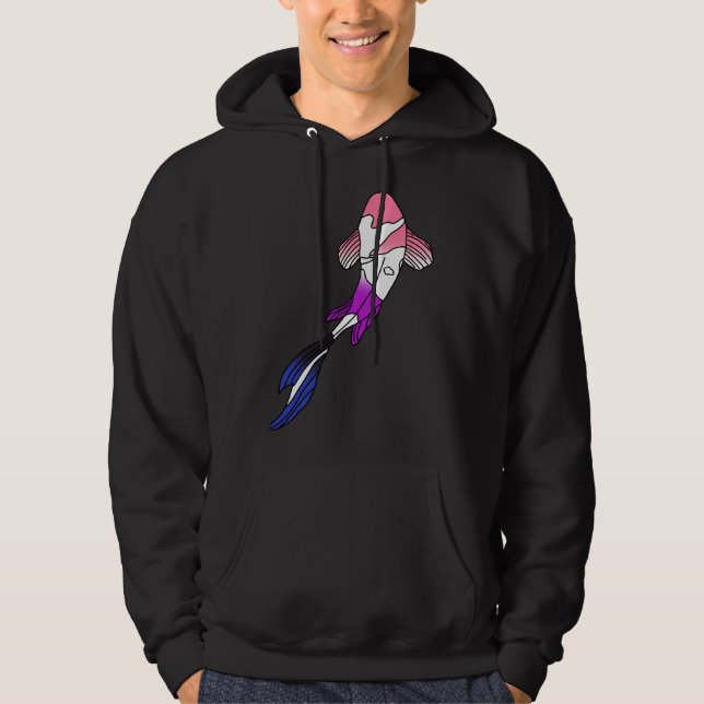 Genderfluid Koi Fish Hoodie (Framsida)