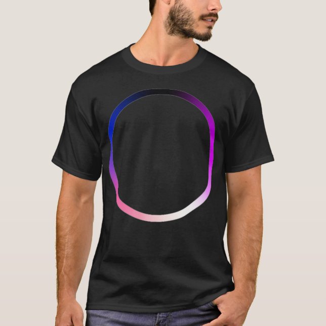 Genderfluid Pride Färg Ring Circle T Shirt (Framsida)