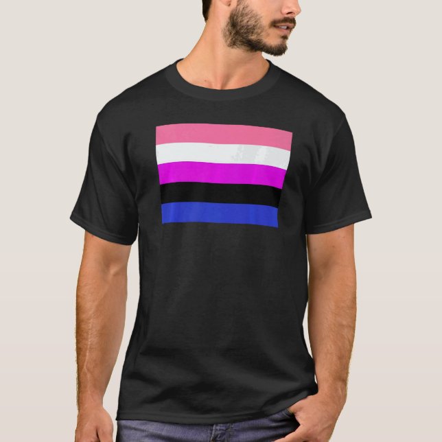 Genderfluid Pride Flag national pride T Shirt (Framsida)