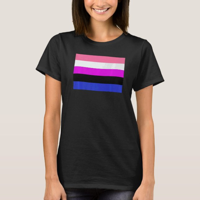 Genderfluid Pride Flag national pride T Shirt (Framsida)