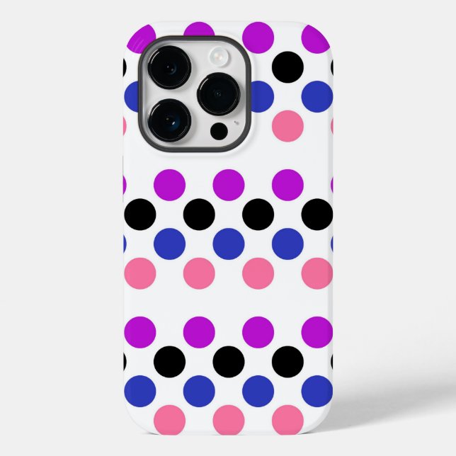 Genderfluid Pride Flagga Färg Polkadots (Baksida)