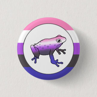 Genderfluid Pride Frog Pin Knapp