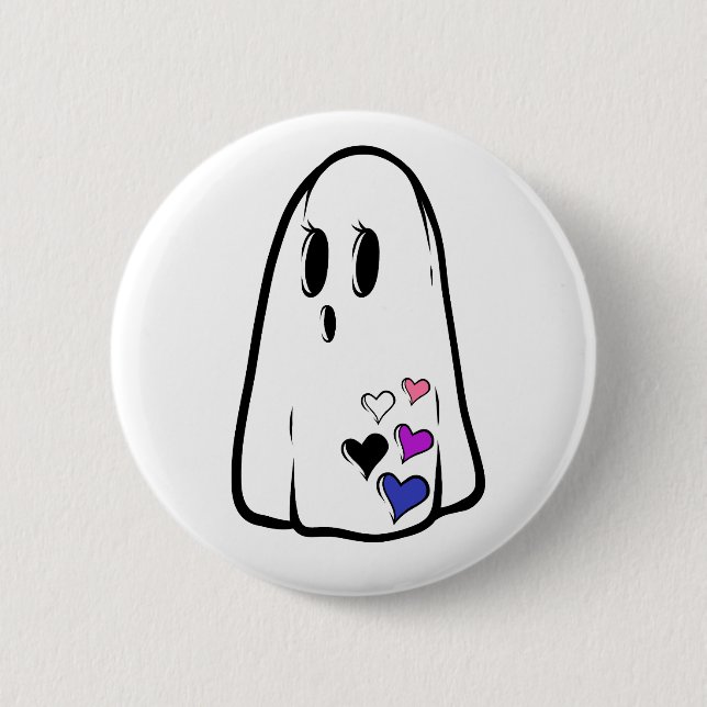 Genderfluid Pride Ghost Knapp (Framsida)