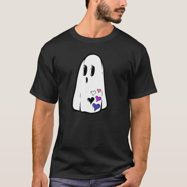 Genderfluid Pride Ghost T Shirt (Framsida)