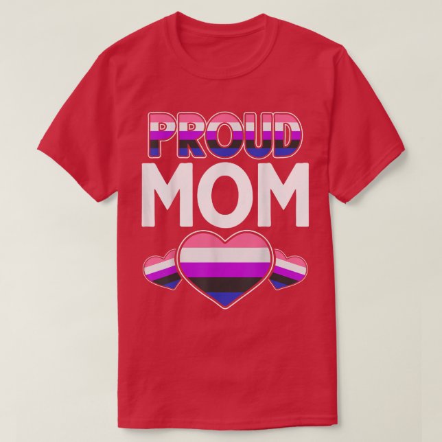 Genderfluid Proud Mamma Human Höger Queer Pride Mo T Shirt (Design framsida)