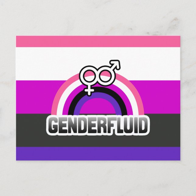 GENDERFLUID RAINBOW VYKORT (Framsida)