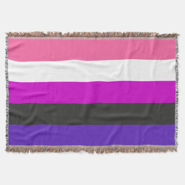 Genderfluid stolthetsflagga filt (Framsidan)