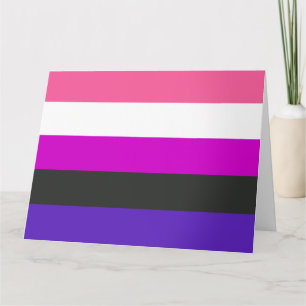 Genderfluid stolthetsflagga kort