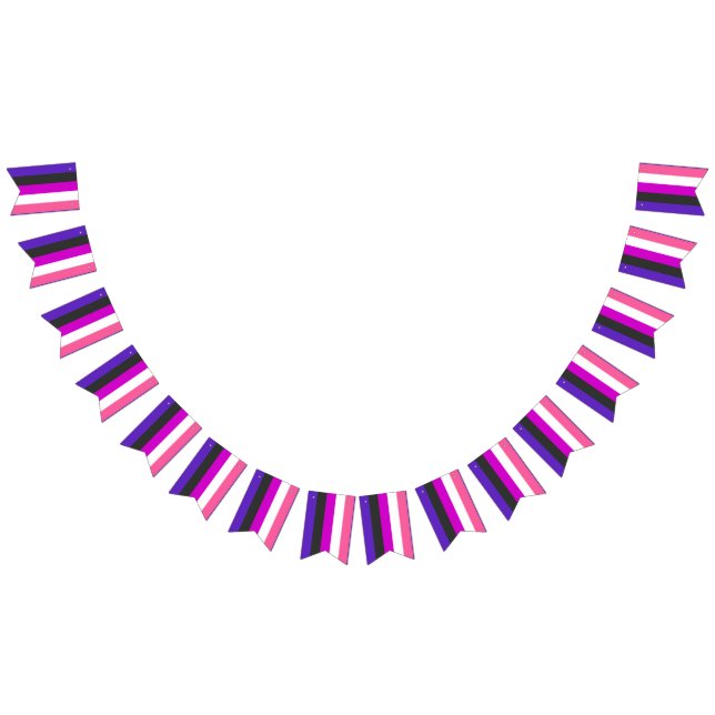 Genderfluid stolthetsflagga vimplar (Alla)