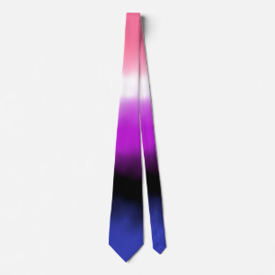 Genderfluid Vågrät Rand Neck Tie Slips