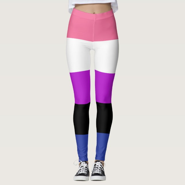 Genderfluidhaltiga Flagga Leggings (Framsida)