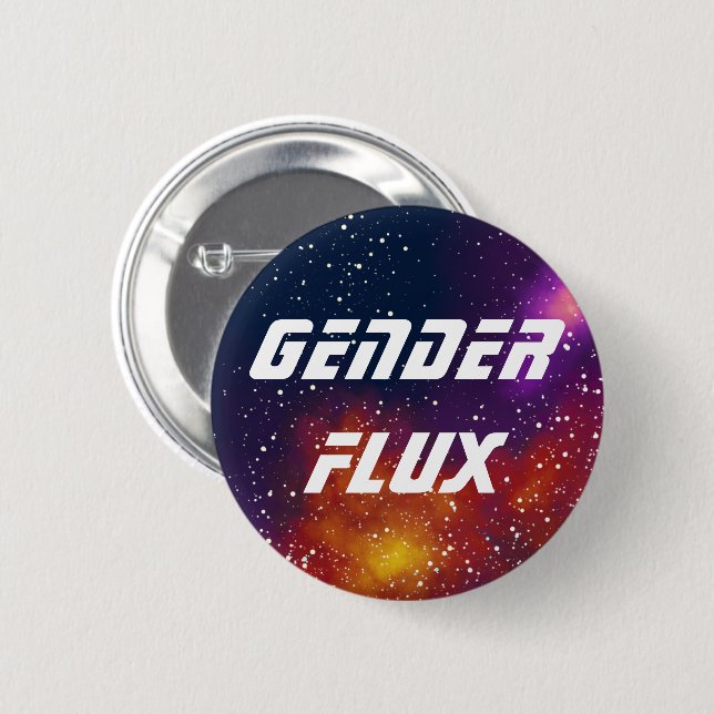 Genderflux Anpassade Galaxy Identity Knapp (Framsida & baksida)