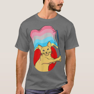 Genderflux Flagga Katt - Icke binär Gender T- Shir T Shirt