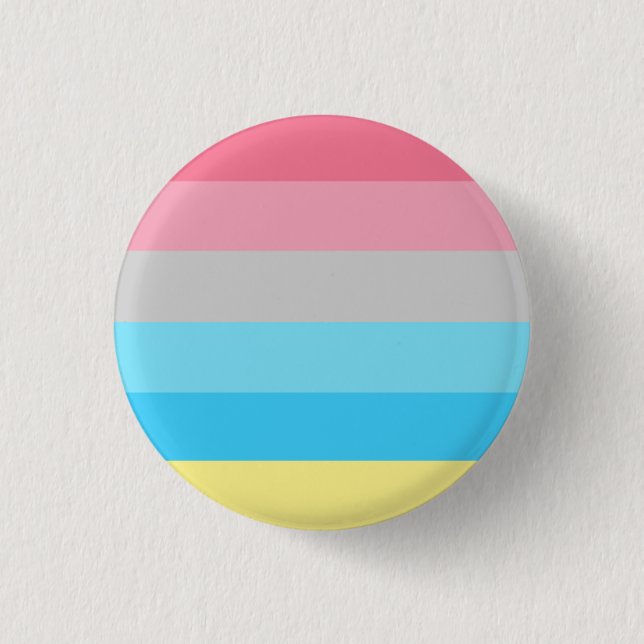 Genderflux Pride Flagga Badge Knapp (Framsida)