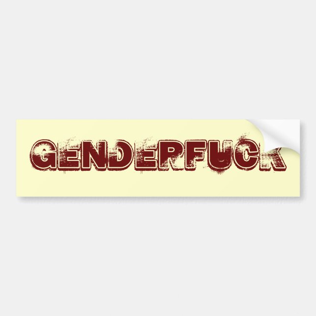 "Genderfuck" bildekal (Framsidan)