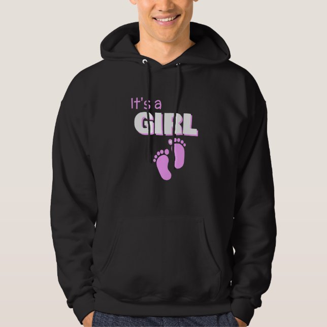 Genderna A Girl Gravid Reveal Hoodie (Framsida)