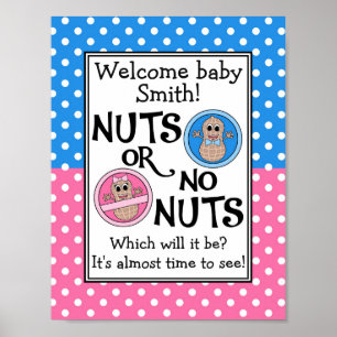 genderna anpassade Nöt eller Ingen Nöt visar poste Poster