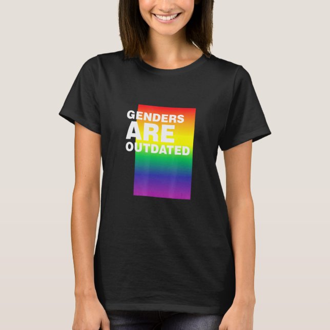 Genderna är inaktuella LGBTQ Pride månad Pride 1 T Shirt (Framsida)
