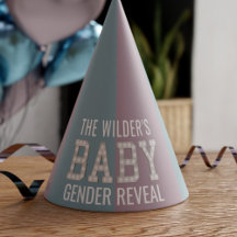 Genderna Baby Shower visar Pappra Party Hat