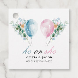 Genderna Blått Rosa Bubblar i Party Gåvor Etiketter