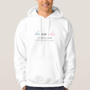 Genderna Blått Rosa Bubblar i Party Hoodie