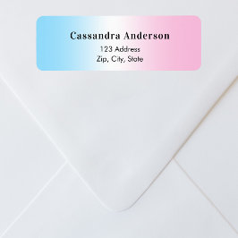 Genderna Blue rosa visar returadress för babydusch Etikett