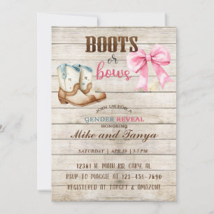 Genderna Boots eller Bows visar inbjudan, inbjudan