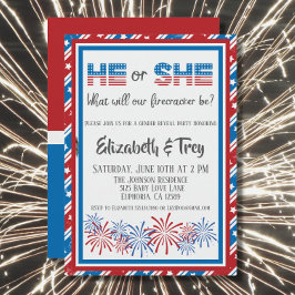 Genderna Broacker 4:e juli i Baby Inbjudningar