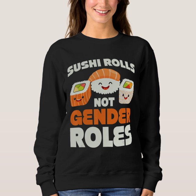 Genderna Design för sushi Rolls Not Gender Roles T Shirt (Framsida)