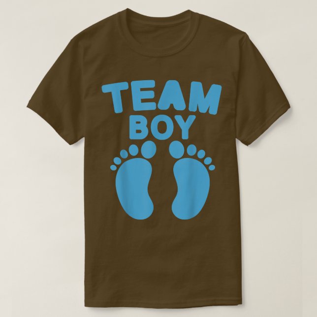 Genderna Footprint för Baby Shower Team Boy Baby P T Shirt (Design framsida)