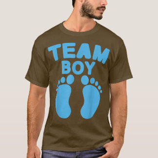 Genderna Footprint för Baby Shower Team Boy Baby P T Shirt