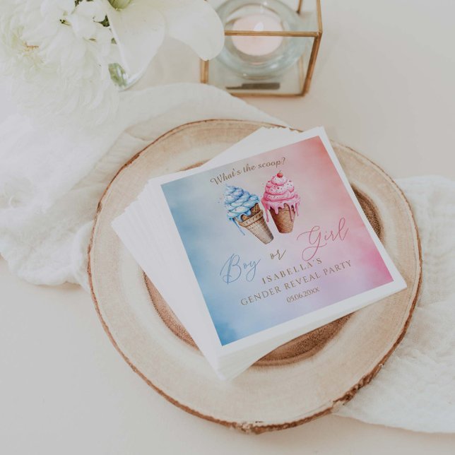 Genderna för iskräm visar vad som är Scoop Pappersservett (Skapare uppladdad)