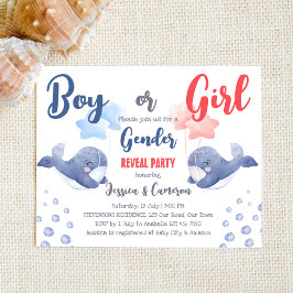 Genderna för pojkval avslöjar budget inbjudan