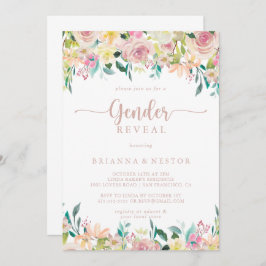 GENDERNA RO GULD VÅR BLOMMIGT i PARTY Inbjudningar