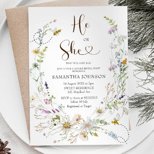 Genderna Rustic Bee Wildblomme visar inbjudan