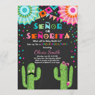 Genderna Señor eller Señorita visar inbjudan till