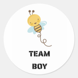 Genderna Team Boy Vote avslöjar party Runt Klistermärke