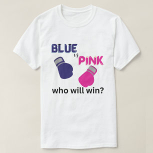 genderna visar blått mot rosa roligt t shirt
