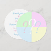 Genderna visar frågeteckeninbjudan