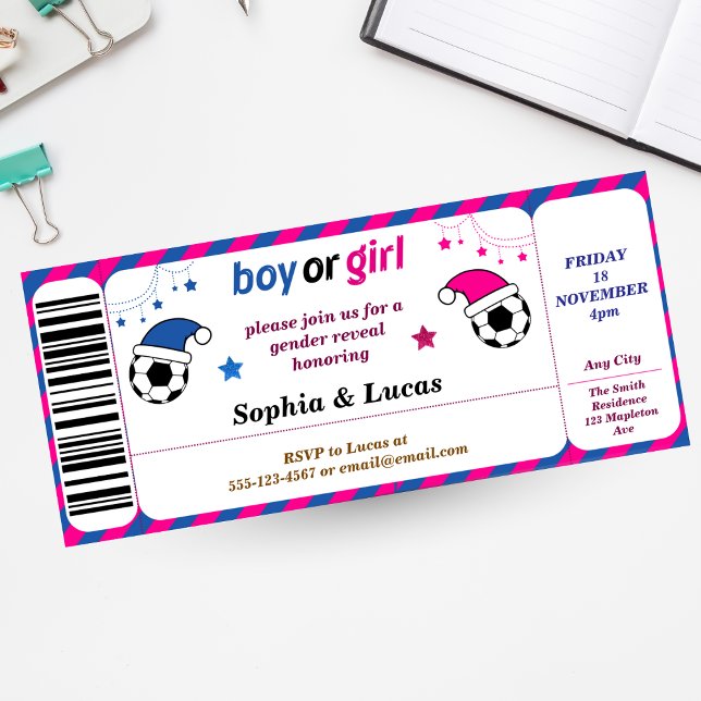 genderna visar inbjudan till Biljett Stil (Skapare uppladdad)