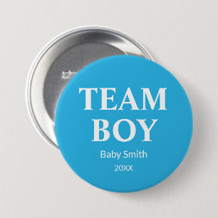 Genderna visar Team Boy blått tema Knapp