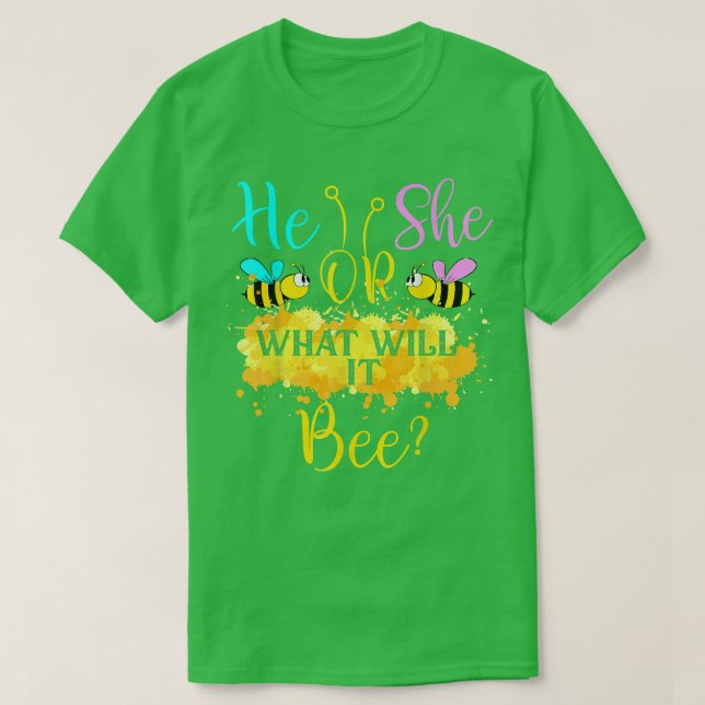 Genderna visar vad han eller hon kommer att bli t shirt (Design framsida)