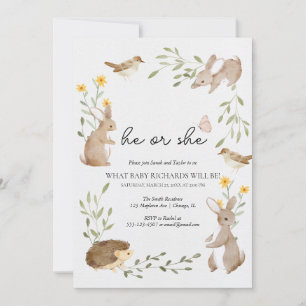 Genderna Woodland Animals visar Inbjudningar