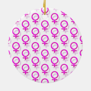 Gendernas symboler julgransprydnad keramik