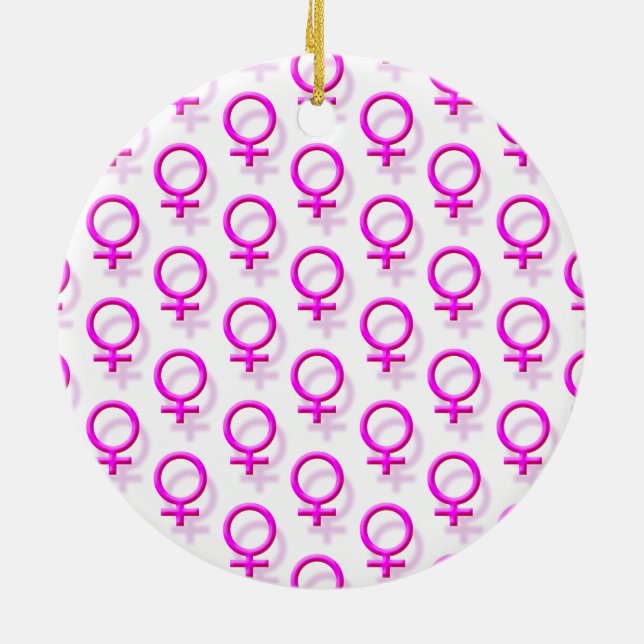 Gendernas symboler julgransprydnad keramik (Baksidan)