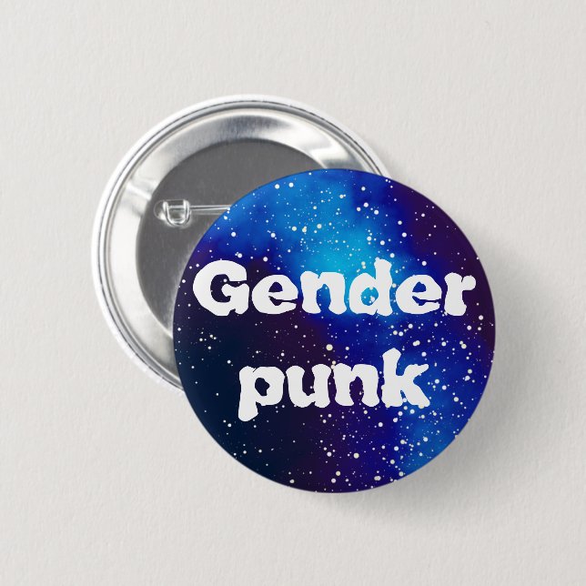 Genderpunk Anpassade Galaxy Identity Knapp (Framsida & baksida)