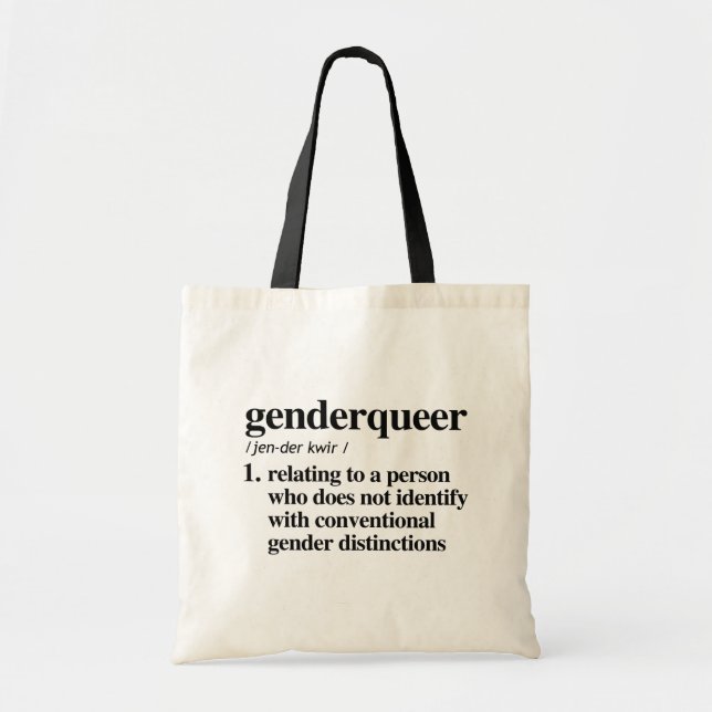 Genderquedefinition - Definierade hbt-villkor - Tygkasse (Framsidan)